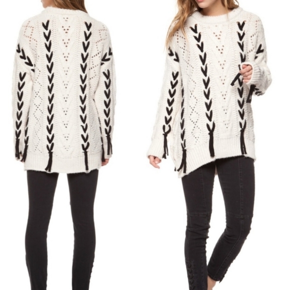 Dex Sweaters - Dex Cable Knit Distressed Sweater